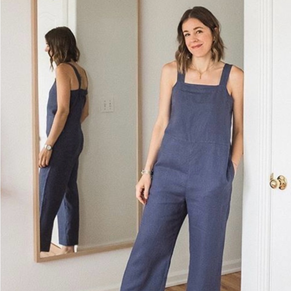 Everlane Blue Jumpsuit linen